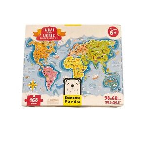 Banana Panda "What in the World" Young Explorers Jigsaw Puzzle -168 Pieces